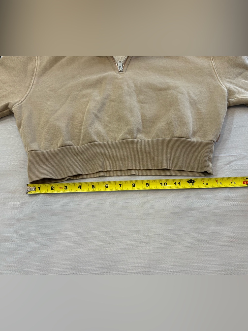 Tna Cropped Quarter-Zip Pullover - Tan #1490 - Picture 11 of 16